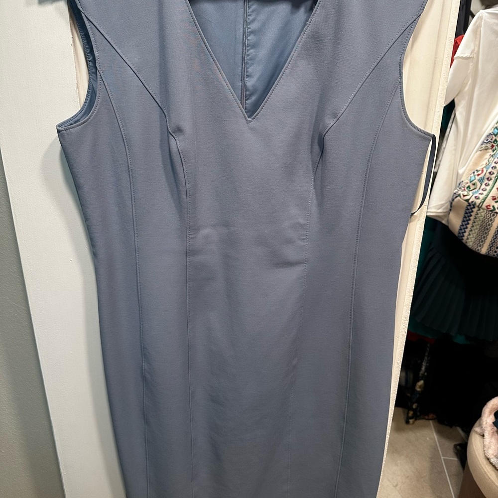WHBM Elegant Blue Sleeveless Dress